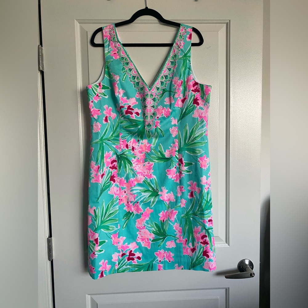 Lilly Pulitzer Veya Stretch Shift  Dress Size 16 - NWT